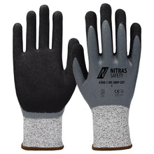 NITRAS OIL GRIP CUT, gants de protection contre les coupures, gris / noir