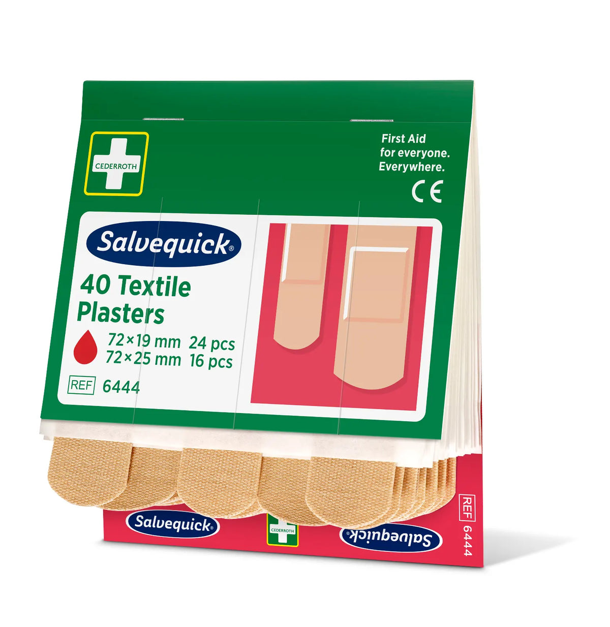 Fin de série : Kit de recharge de pansements Salvequick® de Holthaus Medical, réf. 6444, emballage de protection, 2 tailles | Boîte (40 pièces)