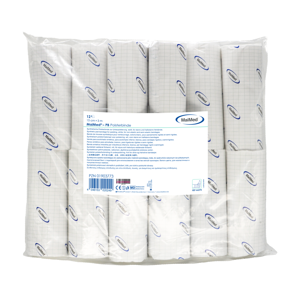 MaiMed-PB Bandage de rembourrage synthétique de 12 pièces/sac en polyéthylène