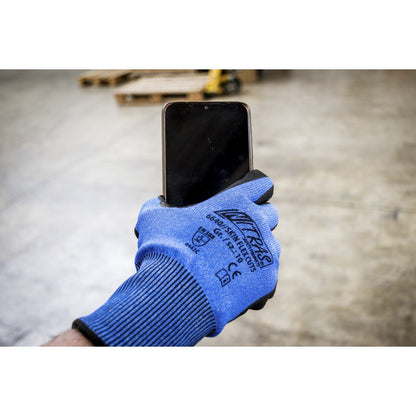 NITRAS SKIN FLEX CUT C, gants de protection contre les coupures, bleu / noir