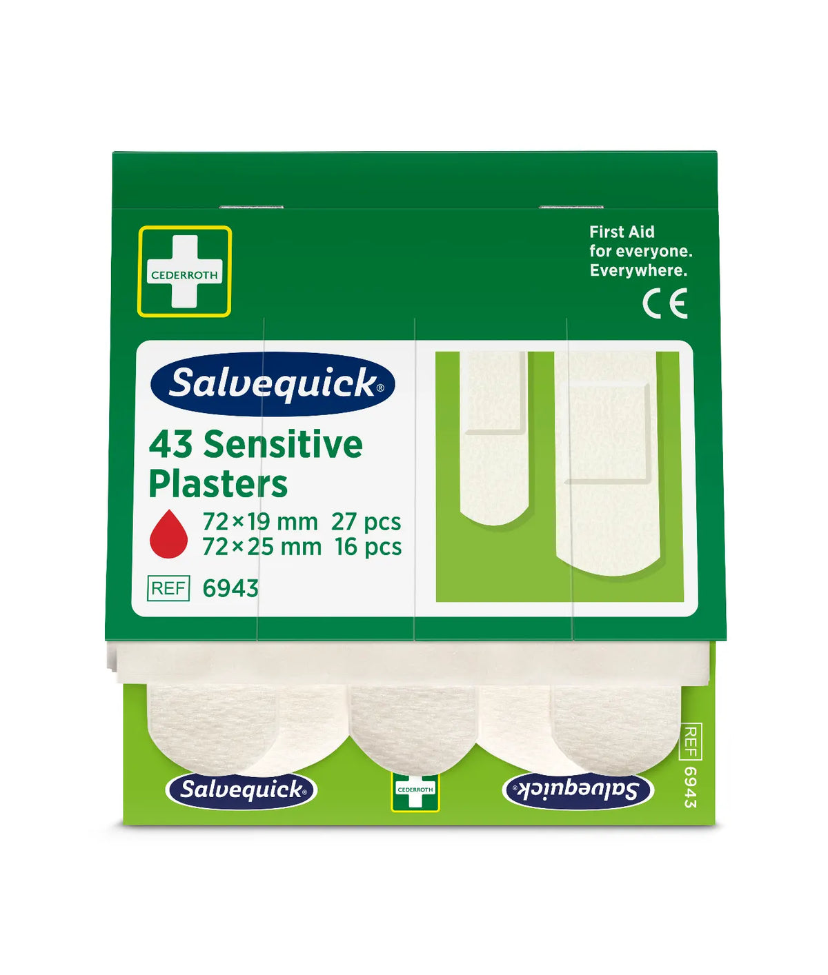 Pansements pour peaux sensibles, 43 pièces / recharge (non-tissé)  | Boîte (43 pièces)