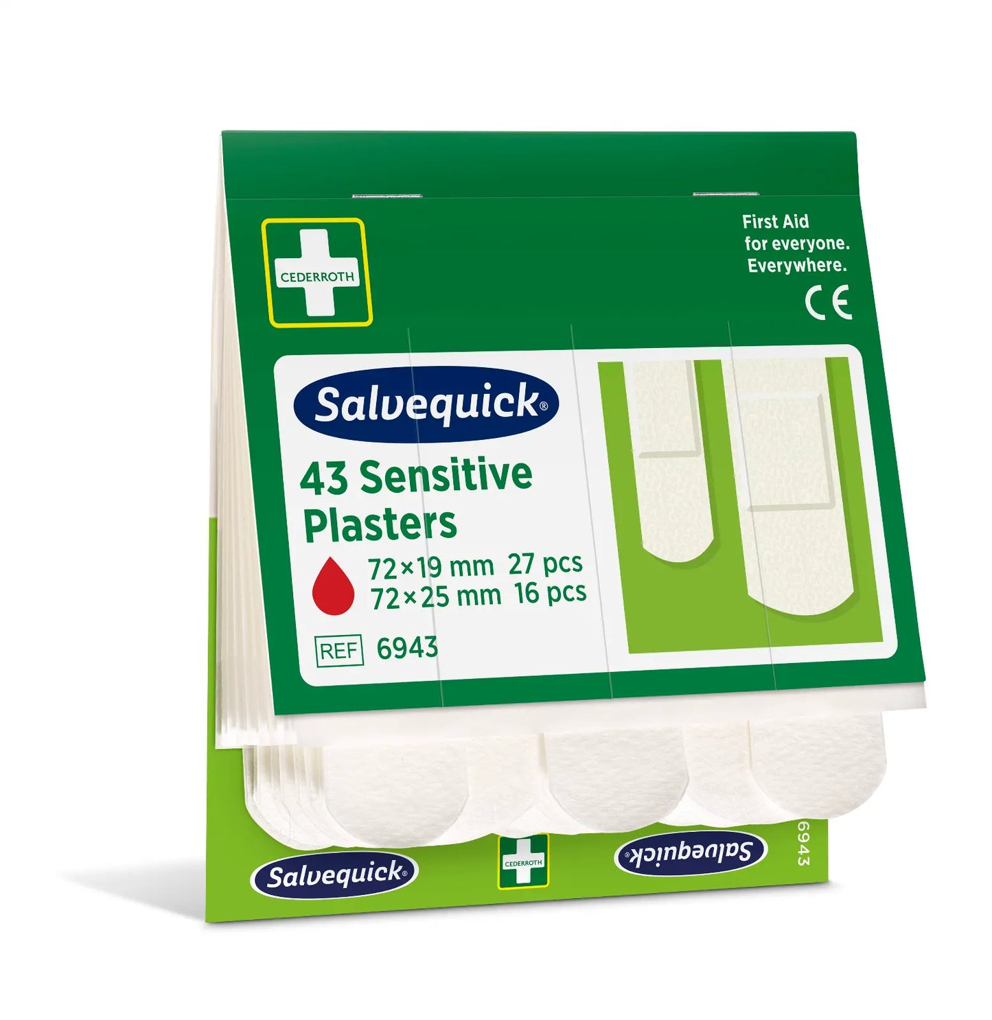 Pansements pour peaux sensibles, 43 pièces / recharge (non-tissé)  | Boîte (43 pièces)