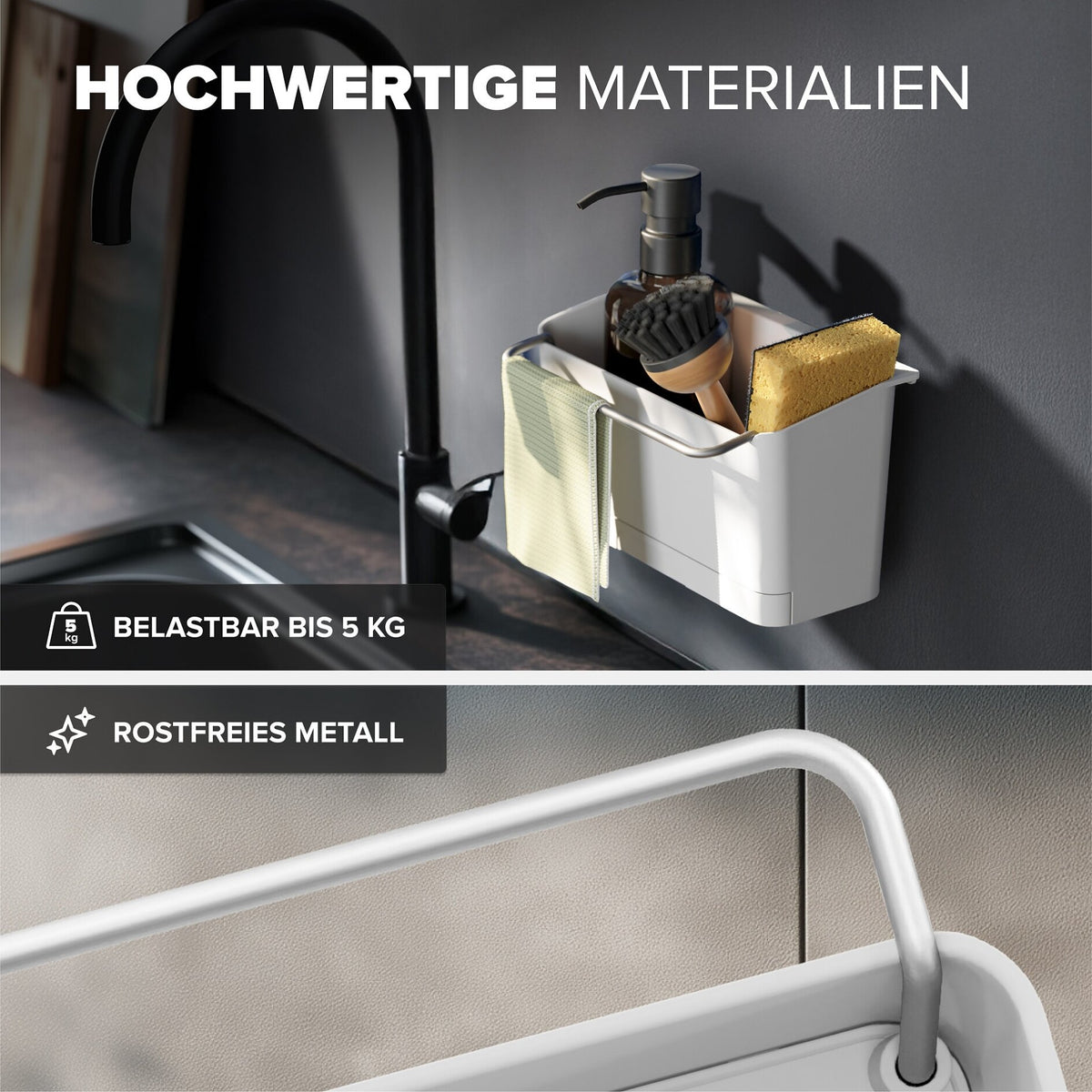 tesa Küchenzubehör Spülbecken Organizer Set – Produktmerkmale
