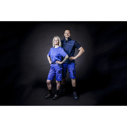 NITRAS MOTION TEX LIGHT, pantalon de travail, court, bleu roi / bleu marine