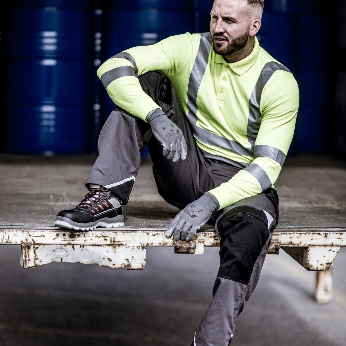 NITRAS MOTION TEX VIZ, polo manches longues haute visibilité