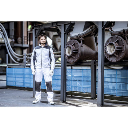 NITRAS MOTION TEX LIGHT, pantalon de travail, long, blanc / gris