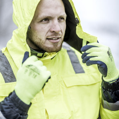 Capuche hiver amovible NITRAS, jaune fluo, polyester OEKO-TEX : 100% | Paquet (1 pièce)