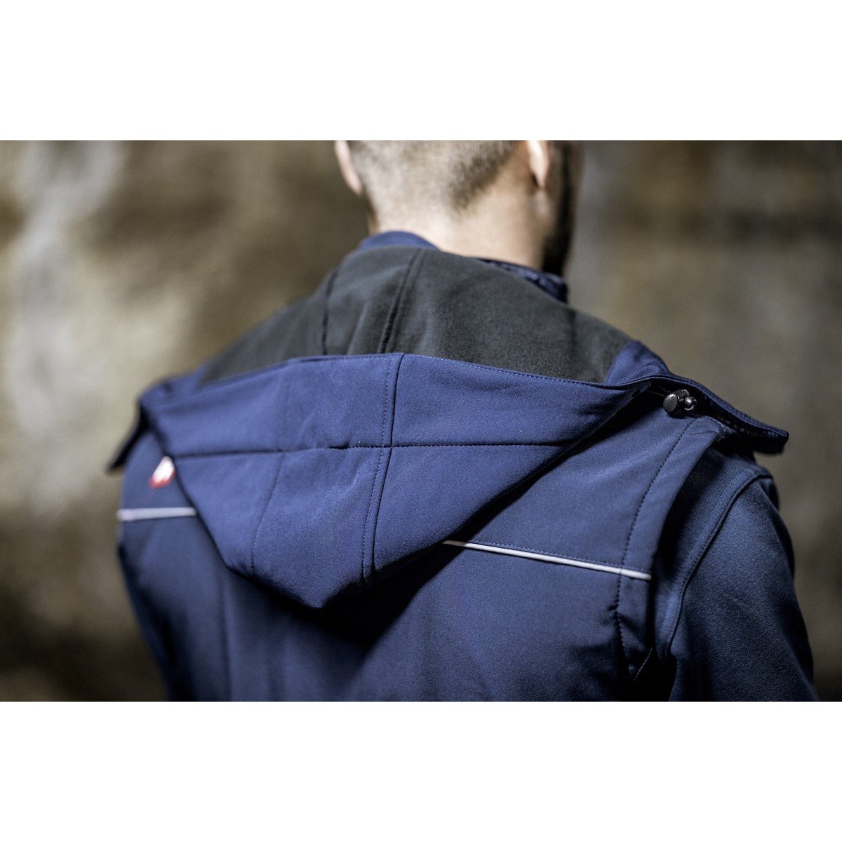 Capuche amovible NITRAS, bleu marine, polyester OEKO-TEX : 94% ; Élasthanne : 6% | Paquet (1 pièce)