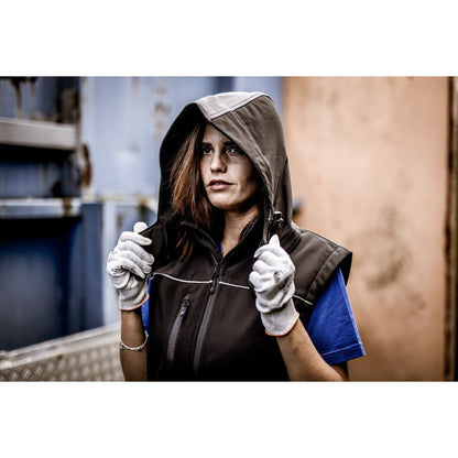 Capuche amovible NITRAS, gris/noir, polyester OEKO-TEX : 94% ; Élasthanne : 6% | Paquet (1 pièce)