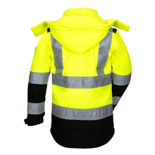 NITRAS MOTION TEX KIDS, veste softshell haute visibilité, jaune fluo/noir