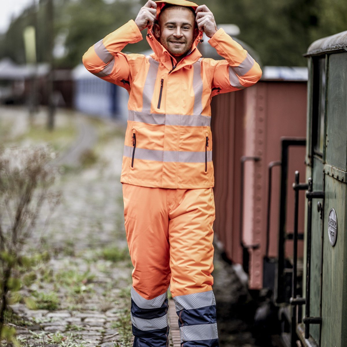 NITRAS MOTION TEX VIZ PLUS, veste de pluie haute visibilité