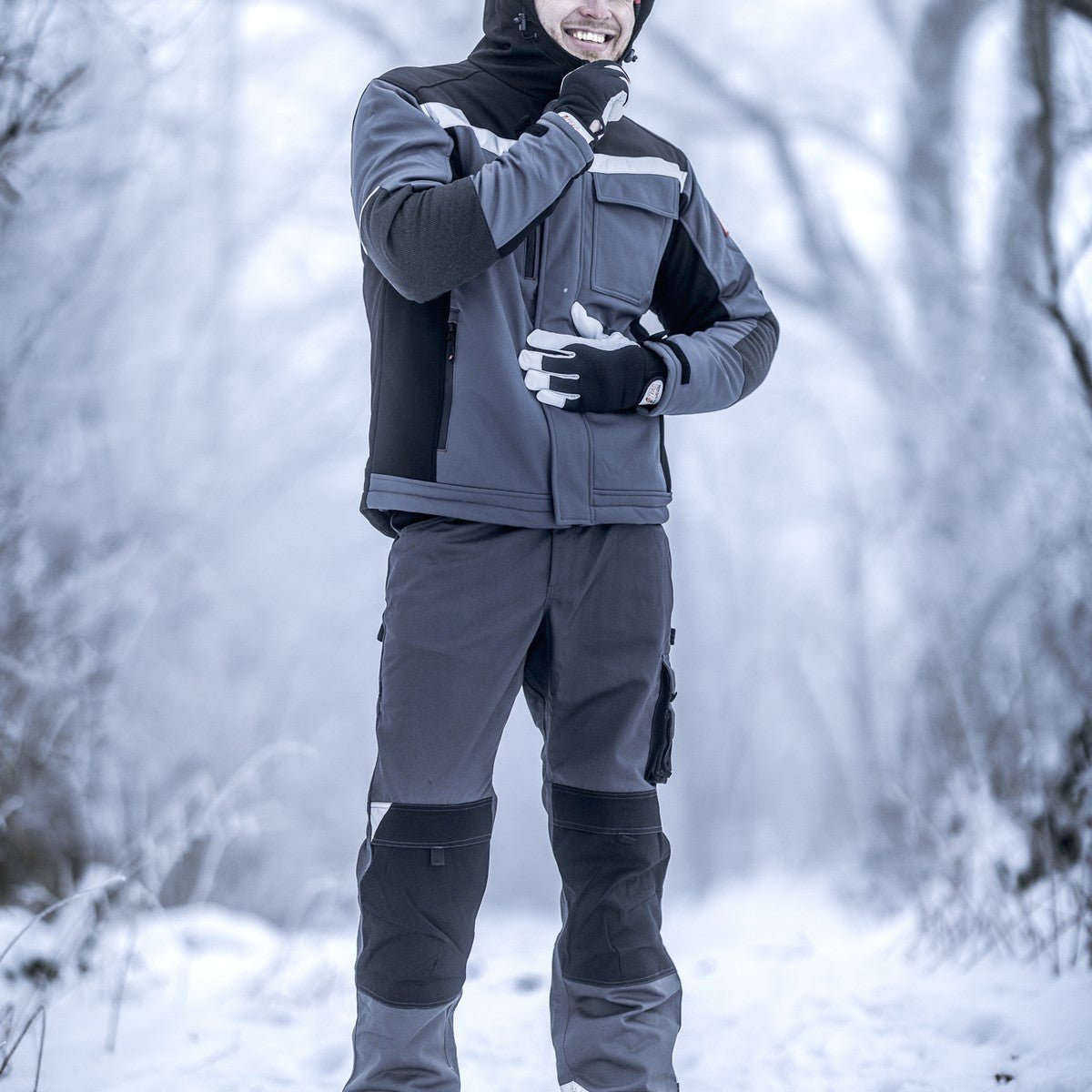 NITRAS MOTION TEX PLUS, veste d'hiver, gris / noir