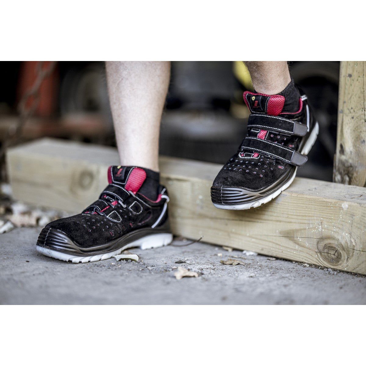 NITRAS EASY STEP SA, sandales de sécurité S1P, noires