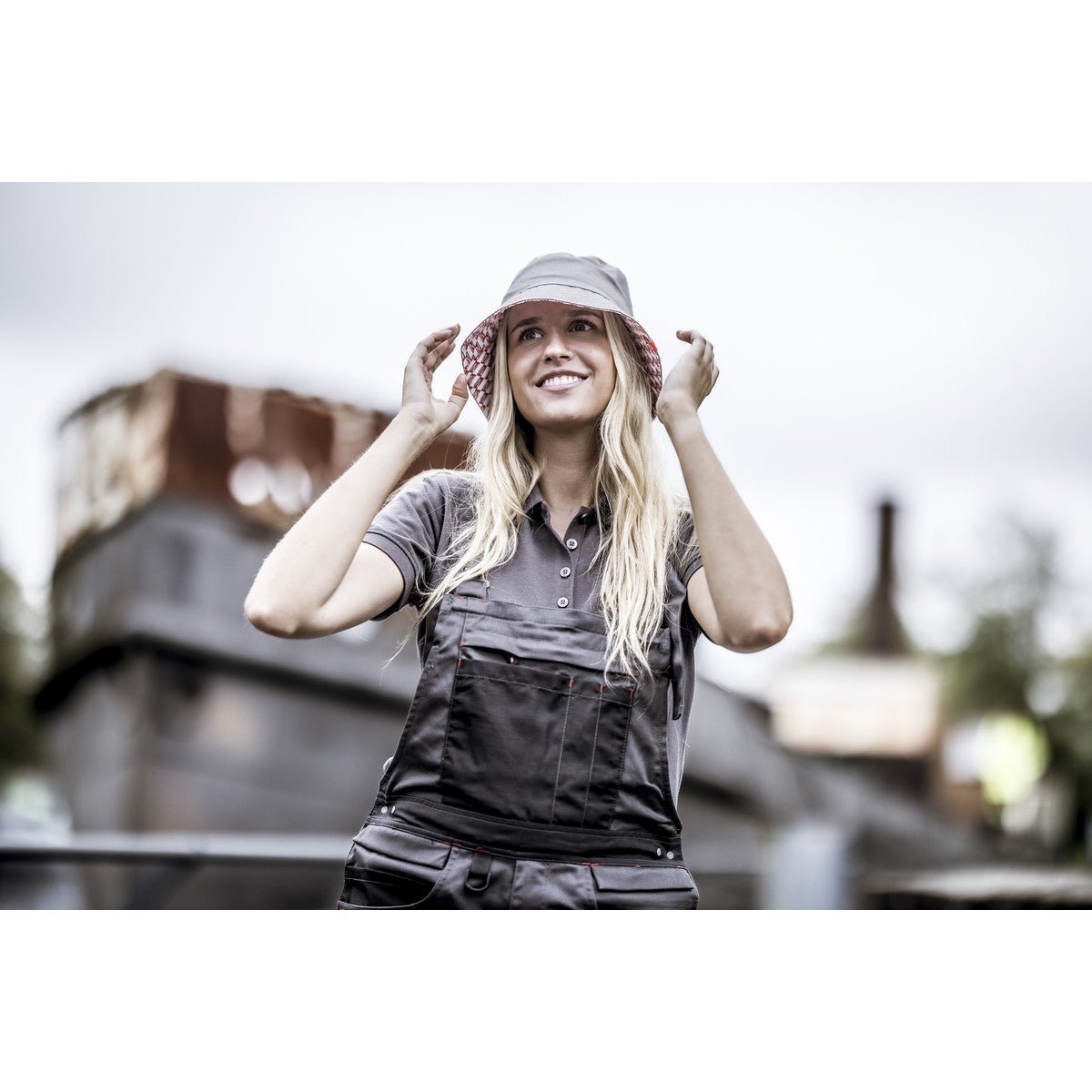 Chapeau de pêcheur NITRAS, gris clair, 100 % coton | Lot (1 pièce)