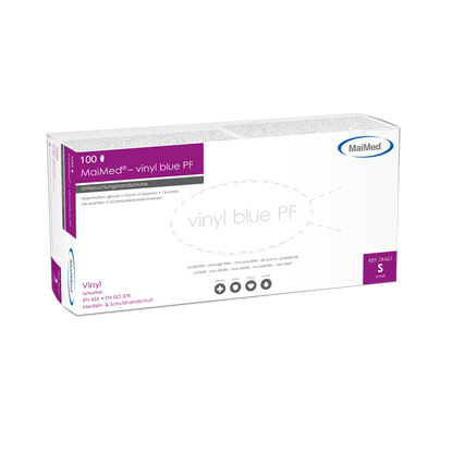 MaiMed-vinyl blue PF, gants d'examen en vinyle non stériles et non poudrés 100 pièces/boîte