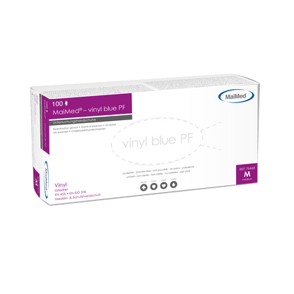 MaiMed-vinyl blue PF, gants d'examen en vinyle non stériles et non poudrés 100 pièces/boîte