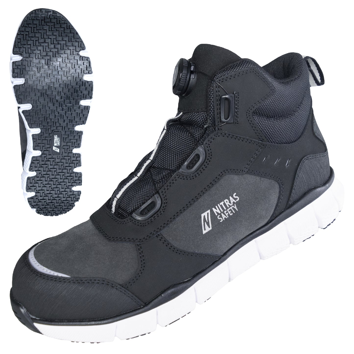 NITRAS SONIC STEP MID FIT, S3S FO HRO SC SR, bottes de sécurité, mi-hauteur