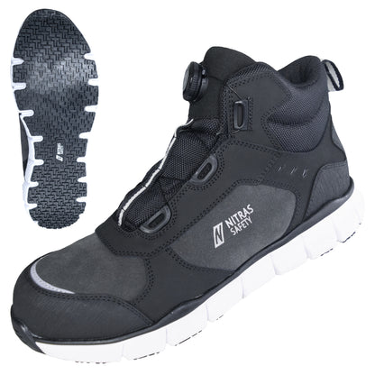 NITRAS SONIC STEP MID FIT, S3S FO HRO SC SR, bottes de sécurité, mi-hauteur