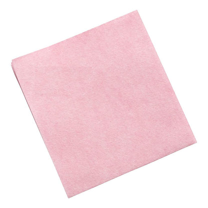 Un seul chiffon de surface TASKI Allegro Light carré et rose de Diversey Deutschland GmbH & Co. OHG est représenté sur un fond blanc.