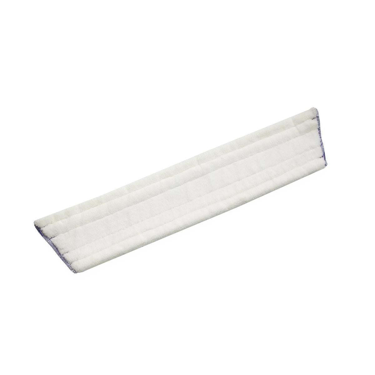 Le TASKI Quick Mop, une serpillère plate de Diversey Deutschland GmbH & Co. OHG, est composé de microfibre de haute qualité avec des lignes matelassées et des bords gris clair, rectangulaire et blanc sur un fond uni pour un nettoyage efficace.