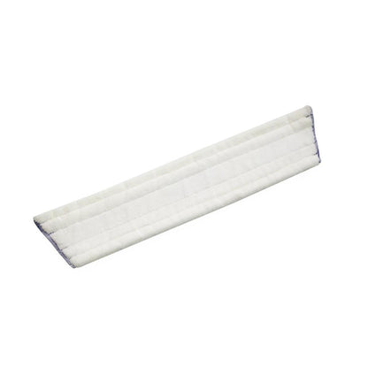 Le TASKI Quick Mop, une serpillère plate de Diversey Deutschland GmbH & Co. OHG, est composé de microfibre de haute qualité avec des lignes matelassées et des bords gris clair, rectangulaire et blanc sur un fond uni pour un nettoyage efficace.