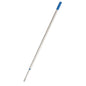 La poignée TASKI Microeasy de Diversey Deutschland est une poignée télescopique (110-180 cm) en aluminium léger et résistant à la corrosion avec une poignée bleue - idéale pour les balais ou les brosses. Livrée en un seul exemplaire par paquet.