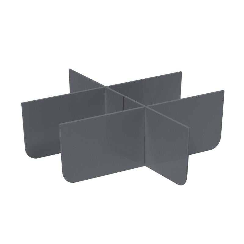 Le tiroir TASKI petit de Diversey Deutschland GmbH & Co. OHG s'adapte aux tiroirs 7517245 et 7517246. Il est fabriqué en plastique gris résistant et se compose de quatre plaques plates qui forment huit compartiments ouverts avec des coins arrondis. L'emballage contient 1 pièce.