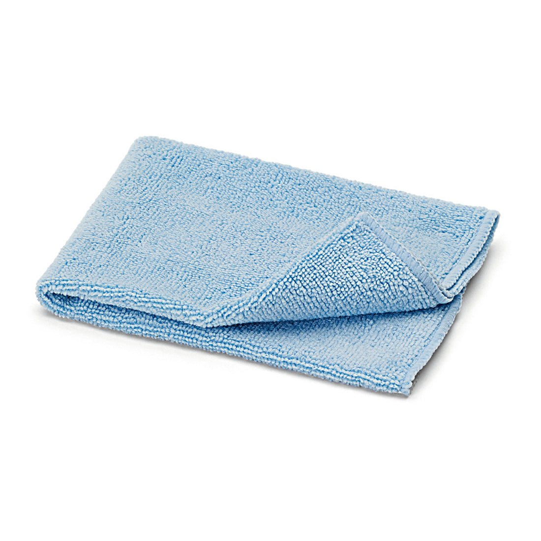 Le chiffon universel en microfibre Nölle Profi Brush, 35x30 cm en bleu (1 pièce) de Nölle Profi Brush Bürsten- & Pinseltechnik e.K., est soigneusement plié sur un fond blanc - idéal pour un nettoyage sans traces de toutes les surfaces.