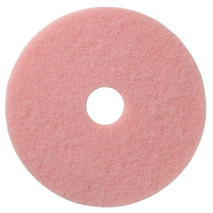 Le TASKI Americo Remover Pad Kombipad pour le nettoyage et le polissage de Diversey Deutschland GmbH & Co. OHG est un pad rond, plat, de couleur rose avec un trou central - parfait pour les travaux de nettoyage et de polissage.