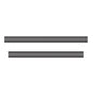 Deux bandes Velcro de rechange rectangulaires gris foncé en métal de Diversey Deutschland (Jonmaster Velcro Strips 40 cm, set de 2 pour 7520280), illustrées sur fond blanc - parfaites pour le nettoyage de grandes surfaces. L'emballage contient 1 pièce.