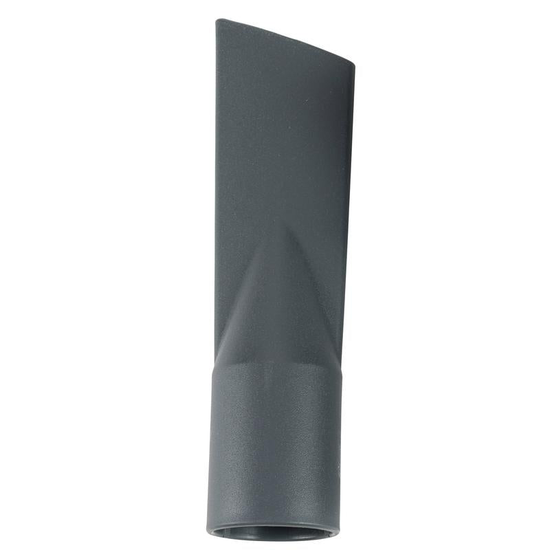 La buse de crevasse longue TASKI AERO 32mm de Diversey Deutschland GmbH & Co. OHG est une buse de crevasse en plastique gris avec une pointe étroite et inclinée et une base ronde, conçue pour se connecter aux tuyaux d'aspiration TASKI AERO. L'emballage contient 1 pièce.