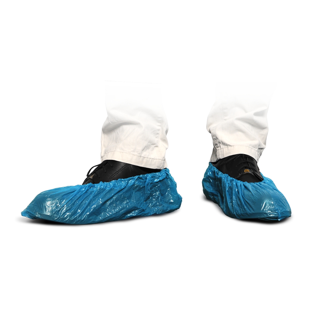 Couvre-chaussures MaiMed-Cover PE Couvre-chaussures jetables en PE, bleus, 100 pièces/paquet. | Paquet (100 pièces)