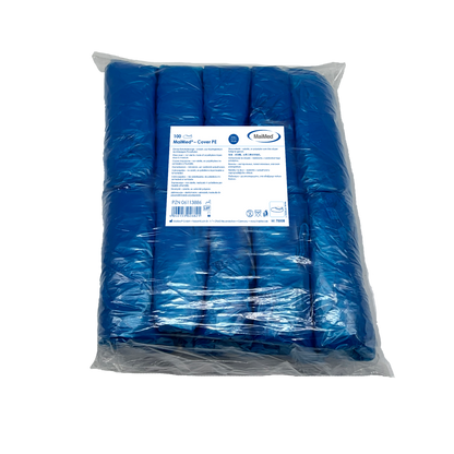 Couvre-chaussures MaiMed-Cover PE Couvre-chaussures jetables en PE, bleus, 100 pièces/paquet. | Paquet (100 pièces)