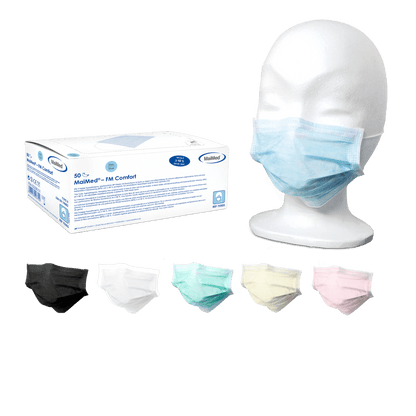 Masque chirurgical MaiMed-FM Comfort, non stérile, 3 épaisseurs, 50 pièces/boîte