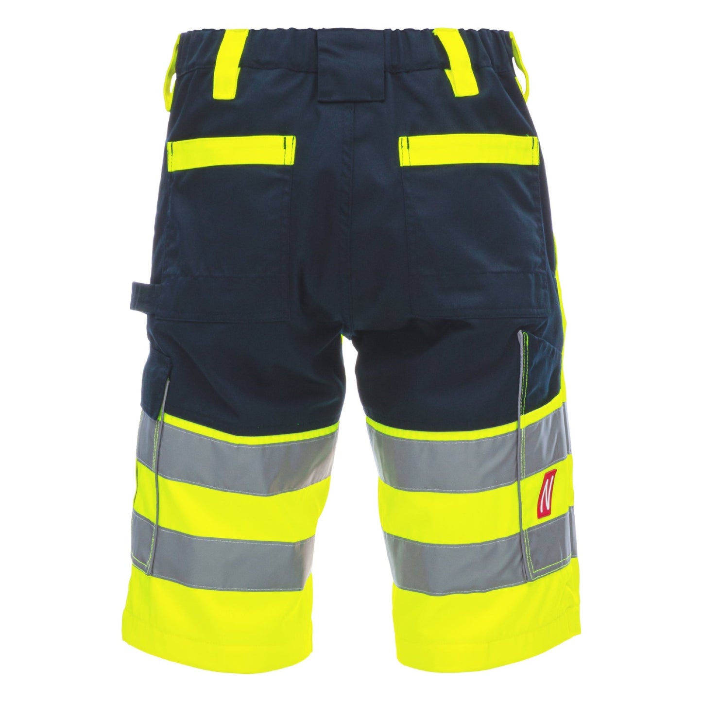 NITRAS MOTION TEX VIZ, pantalon de travail haute visibilité, court