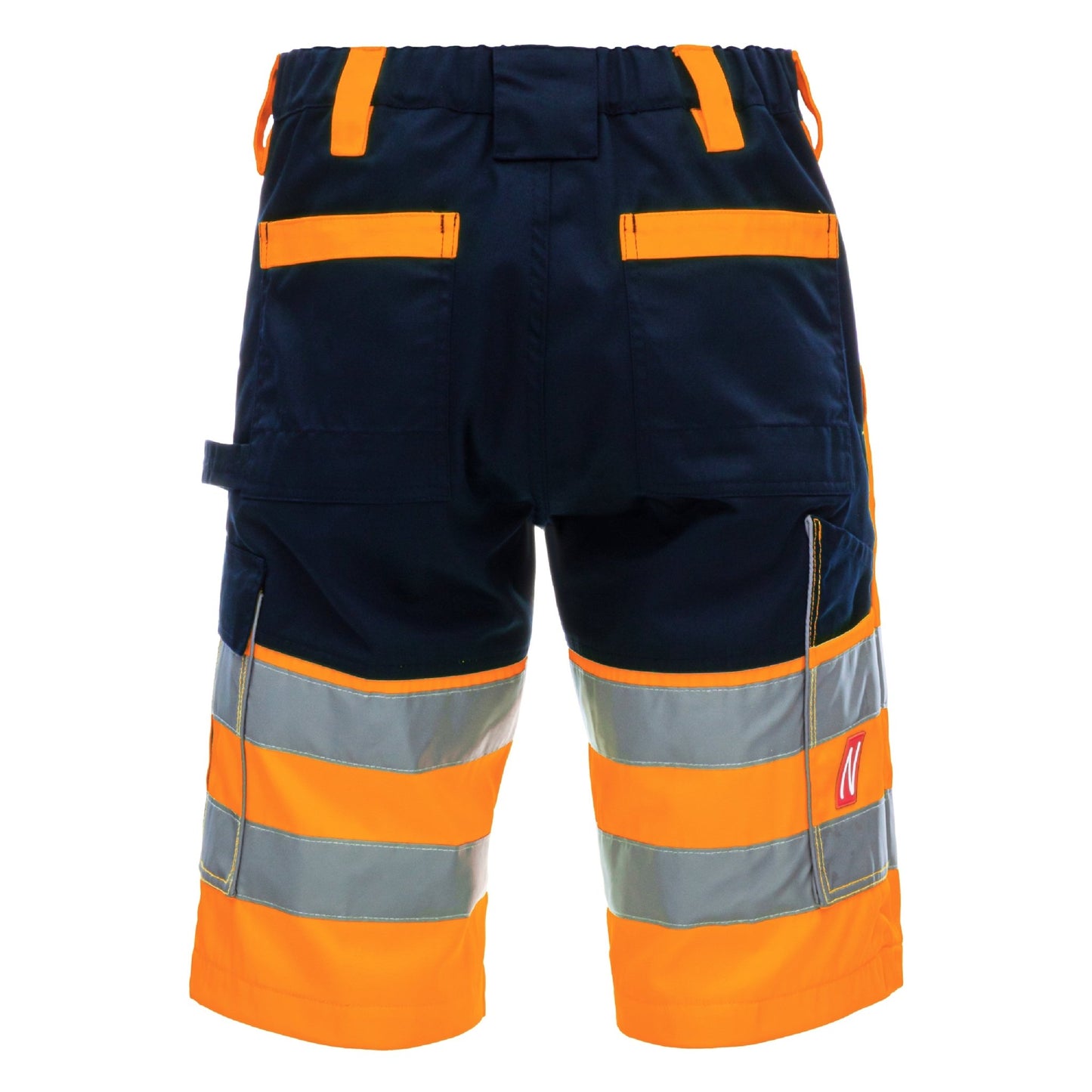 NITRAS MOTION TEX VIZ, pantalon de travail haute visibilité, court