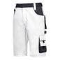 NITRAS MOTION TEX PLUS, pantalon de travail, court, blanc / gris