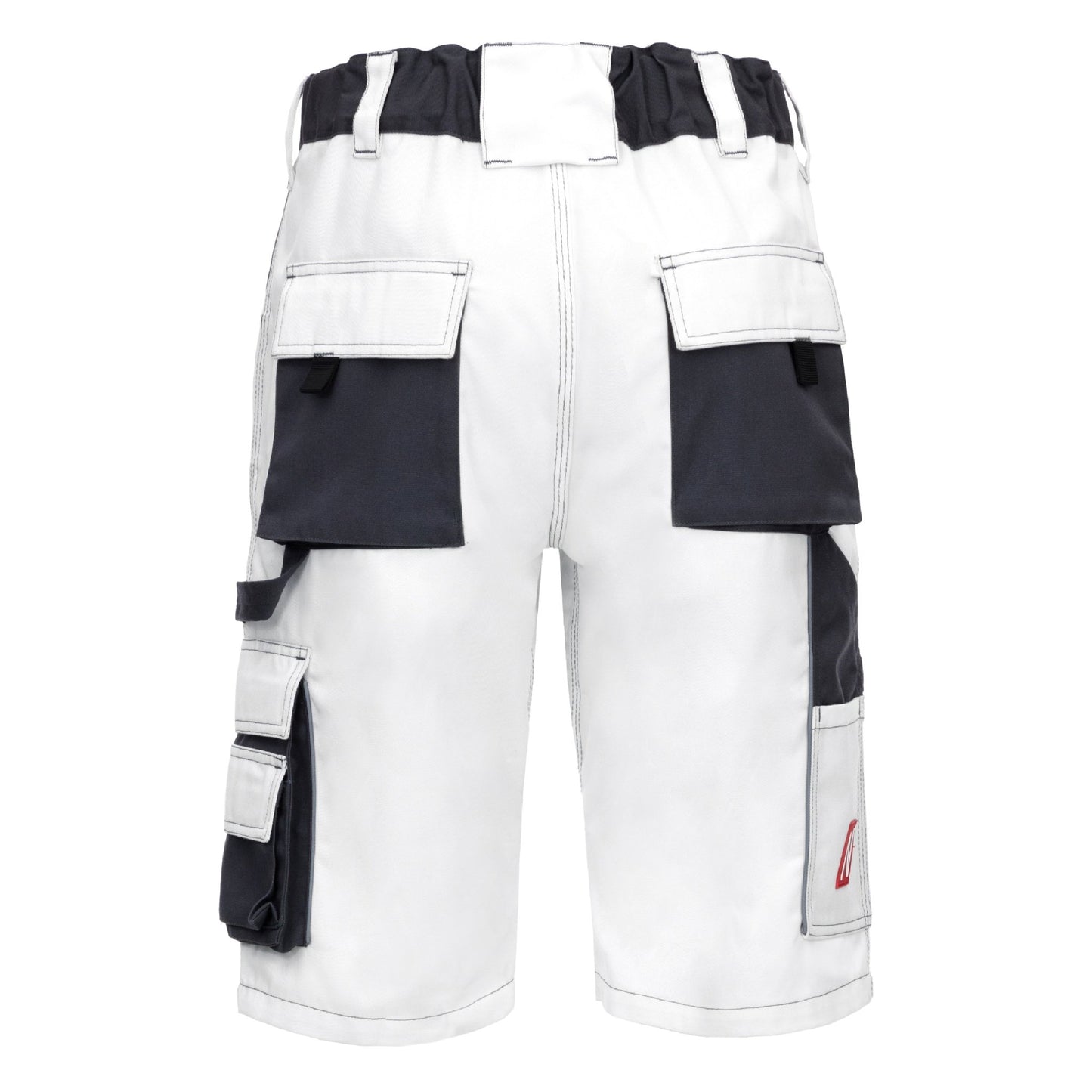 NITRAS MOTION TEX PLUS, pantalon de travail, court, blanc / gris