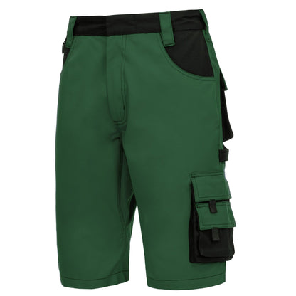 NITRAS MOTION TEX PLUS, pantalon de travail, court, vert / noir