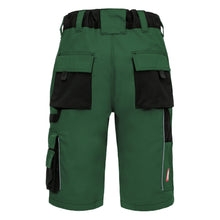 NITRAS MOTION TEX PLUS, pantalon de travail, court, vert / noir