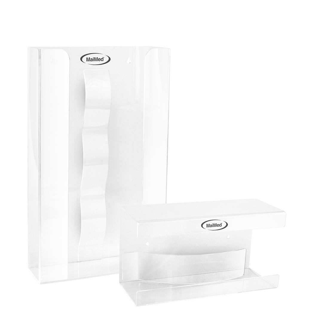 Support mural MaiMed pour boîte à gants avec ressort en acrylique - dimensions : 246x106x135mm - pack de 1 | Paquet (1 pièce)