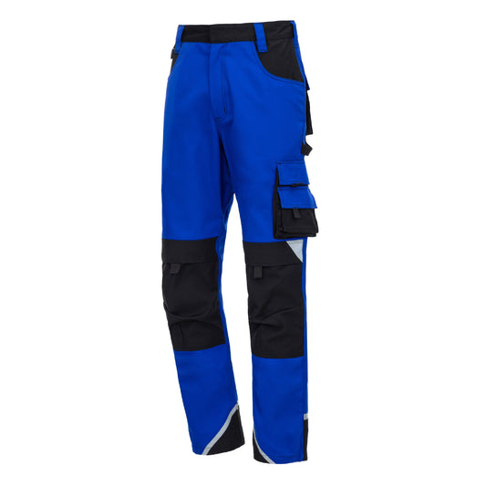 NITRAS MOTION TEX PLUS, pantalon de travail, long, bleu roi / noir