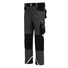 NITRAS MOTION TEX KIDS, pantalon de travail, long, gris / noir