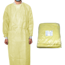 MaiMed-Coat ViruGuard, blouse de protection en polaire, poignets BW jaunes, 140x140cm, 10 pièces/paquet Série : Protect | Paquet (10 pièces)