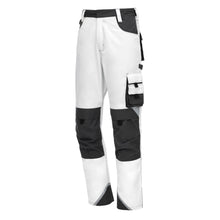 NITRAS MOTION TEX PLUS, pantalon de travail, long, blanc / gris