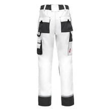 NITRAS MOTION TEX PLUS, pantalon de travail, long, blanc / gris