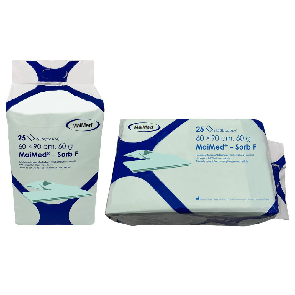 MaiMed-Sorb F dossiers médicaux flocons de cellulose non stériles, 60x90cm, 60g, 4x25 pièces/boîte | Boîte (100 pièces)