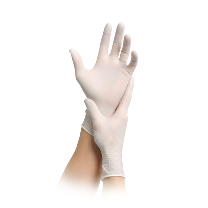 MaiMed-solution 100 blanc non stérile, gant sans latex, blanc, 100 pièces/boîte