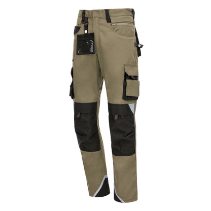 NITRAS MOTION TEX PRO FX, pantalon de travail, long, kaki / noir