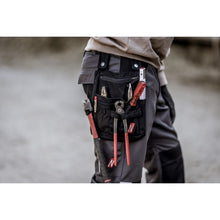 Sac à outils NITRAS, noir Polyester : 65 % ; Coton : 33 % ; Élasthanne : 2% | Paquet (1 pièce)